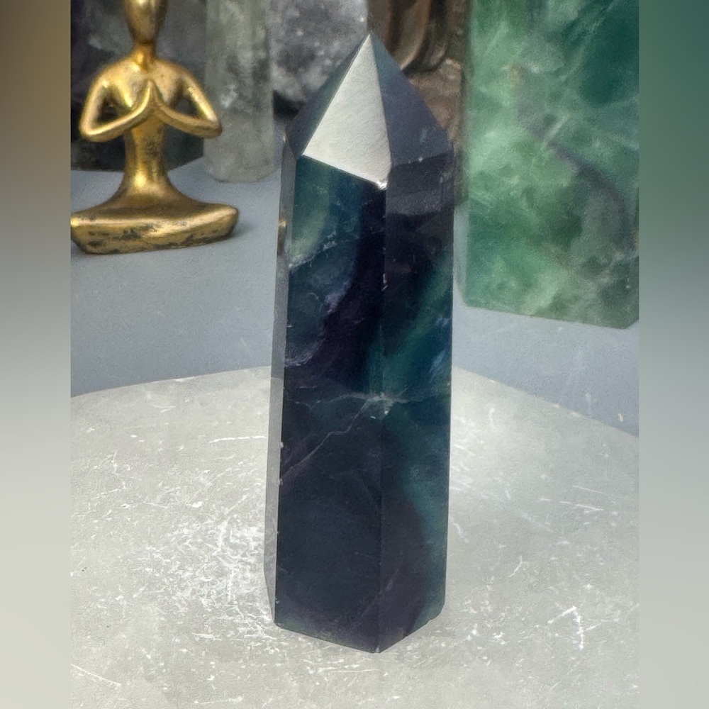 Candy-Colored Fluorite Mini Towers 💚💙💜 | Green Blue Purple Fluorite Crystal FLG